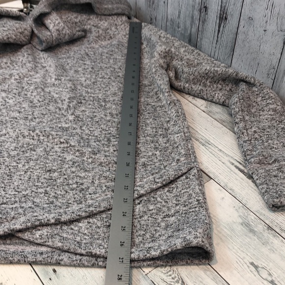 Ideology Cowl Neck Crossover Hem Fleece Sweatshirt Large - Picture 7 of 8